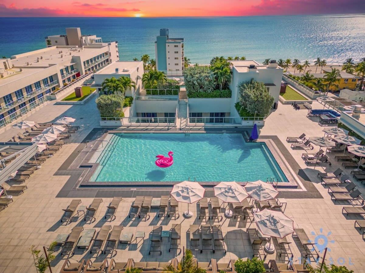 Best Stay - Rooftop Pool & Hot Tub - Hollywood Beach Bagian luar foto