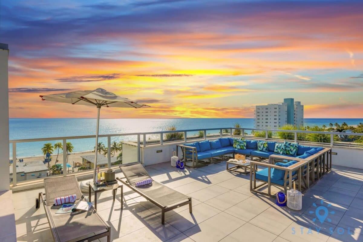 Best Stay - Rooftop Pool & Hot Tub - Hollywood Beach Bagian luar foto